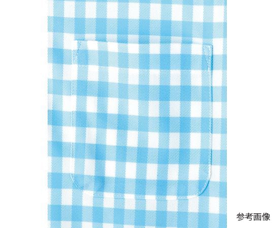 チェックプリントポロシャツ　ブルー　LL　FB4523U-7 LL