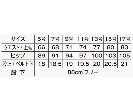 レディスストレッチスタンダードチノ　ネイビー　15G　FP6310L-8 15G
