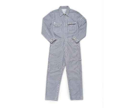 Leeユニオンオール　ホワイト×ブルー　XXL