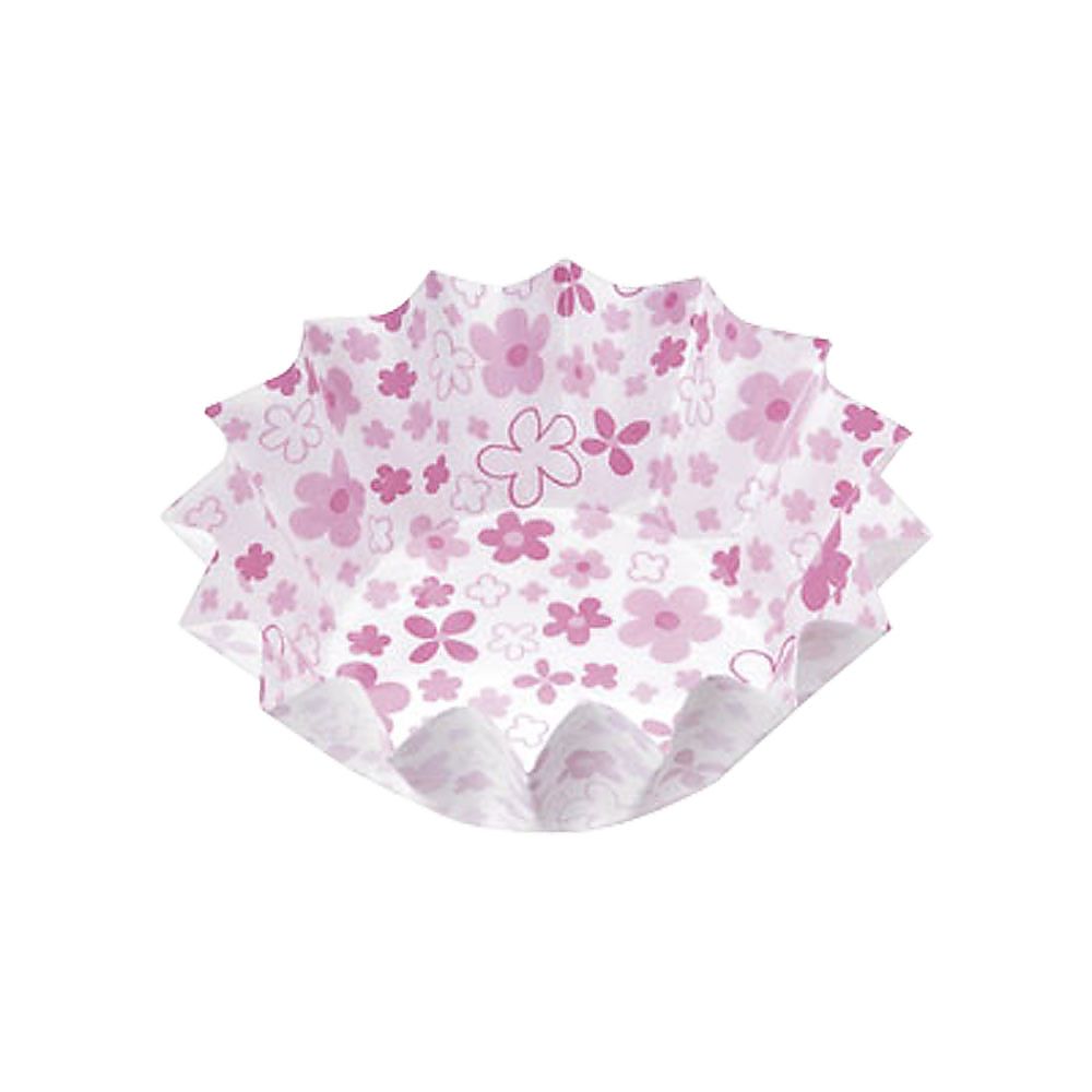 紙カップココケース ひまわり 小 小花柄 ピンク（500枚入）