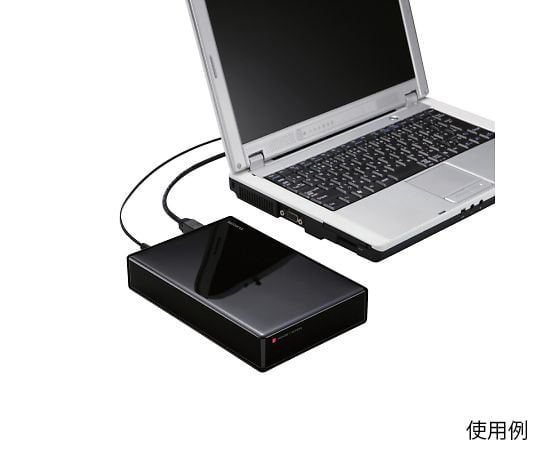 64-4366-27 USB3.0外付けハードディスク ハードウェア暗号化 パスワード保護 8TB ブラック ELD-EEN080UBK 【AXEL】  アズワン