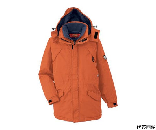 透湿防水コート（ムジ）8866　12オレンジ　4L