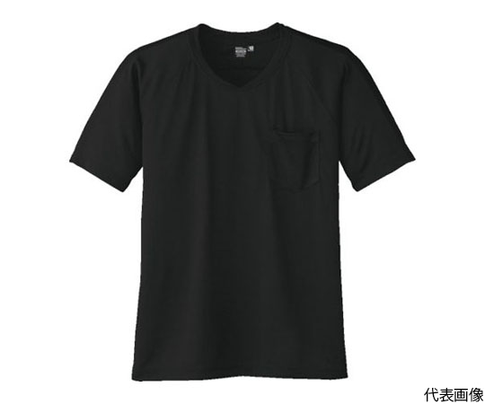 半袖VネックTシャツA-667　13ブラックN4L