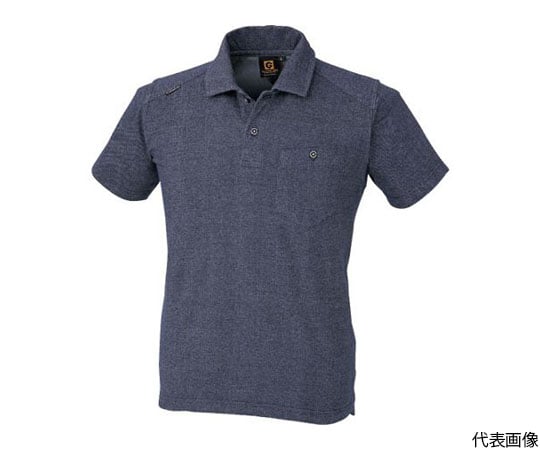 デニムフィール半袖ポロ　インディゴ　5Lサイズ