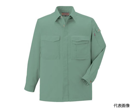 長袖シャツJ-568　9　グリーン　EL