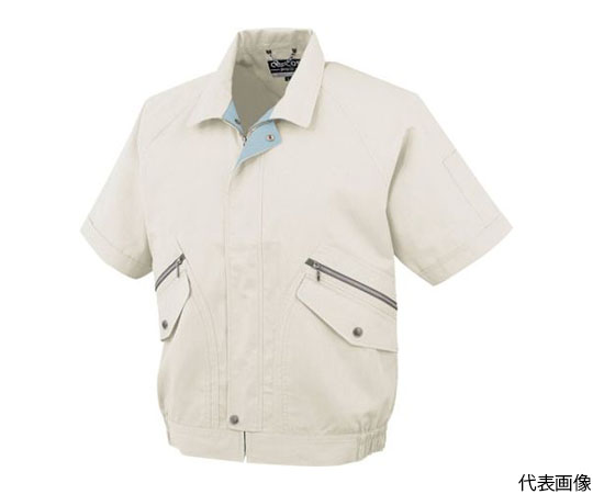半袖ブルゾンP-8890　5アイボリー　5L
