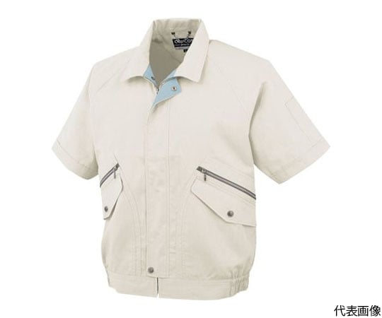 半袖ブルゾンP-8890　5アイボリー　M