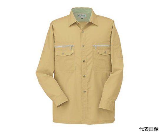 長袖シャツP-8898　4マスタード　4L