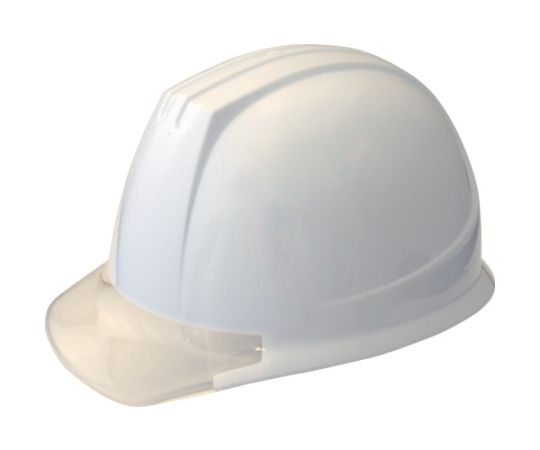 エアライト搭載ヘルメット（PC製・透明ひさし型）　帽体色　ホワイト