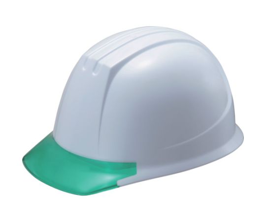 エアライト搭載ヘルメット（PC製・透明ひさし型）　帽体色　ホワイト