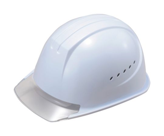 エアライト搭載ヘルメット通気孔付き（PC製・透明ひさし型）　帽体色　ホワイト