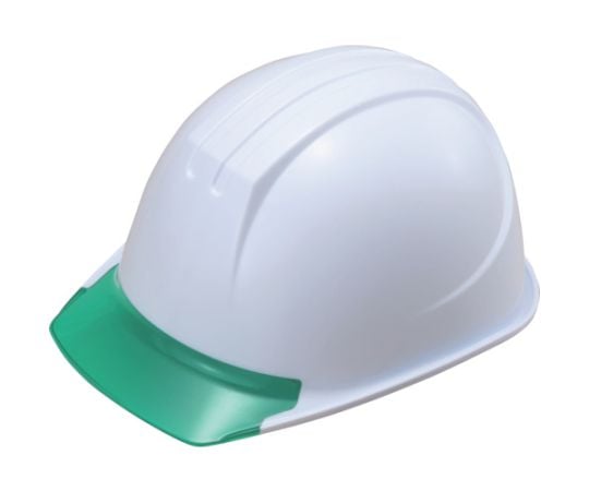 エアライト搭載ヘルメット（PC製・透明ひさし型）　帽体色　ホワイト