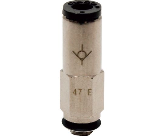 チェックバルブ　ストレート　オネジ側入力チューブ4ネジM5X08