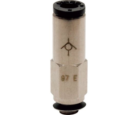 チェックバルブ　ストレート　オネジ側出力チューブ4ネジM5X08