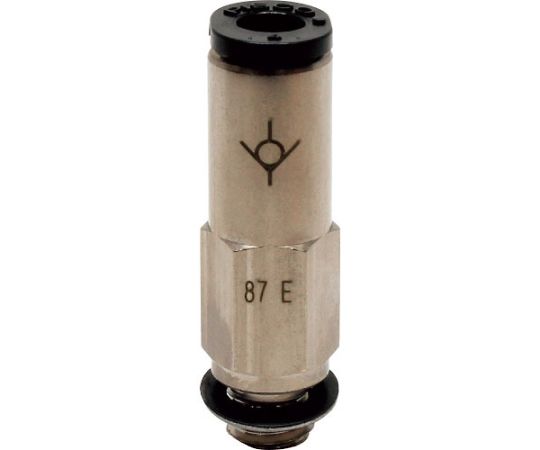 チェックバルブ　ストレート　オネジ側入力チューブ4ネジM6x1