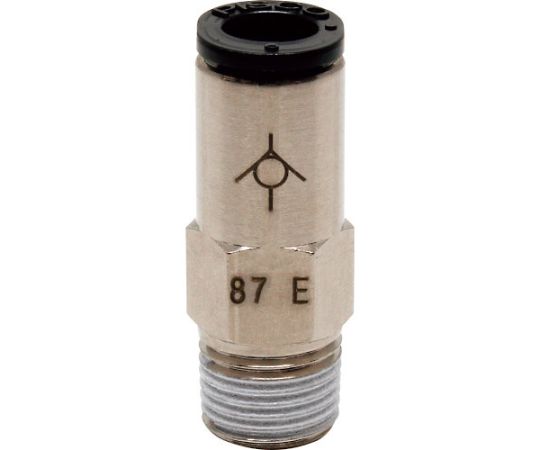 チェックバルブ　ストレート　オネジ側出力チューブ6ネジR1/8