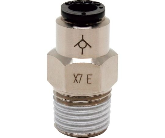 チェックバルブ　ストレート　オネジ側出力チューブ6ネジR1/4