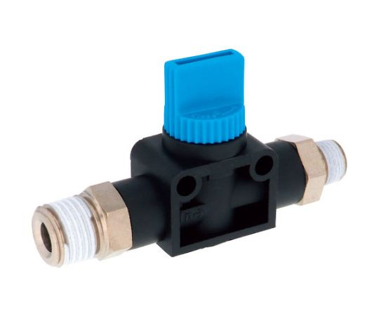 ハンドバルブ　ニップル3方弁チューブR1/4出力R1/8