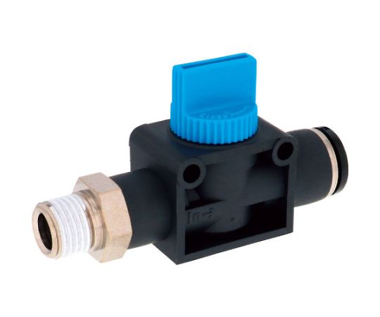 ハンドバルブ　ストレートB2方弁チューブR1/4出力10