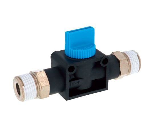 ハンドバルブ ニップル2方弁チューブR3/8出力R3/8