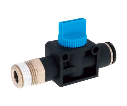 ハンドバルブ　ストレートB2方弁チューブR3/8出力10