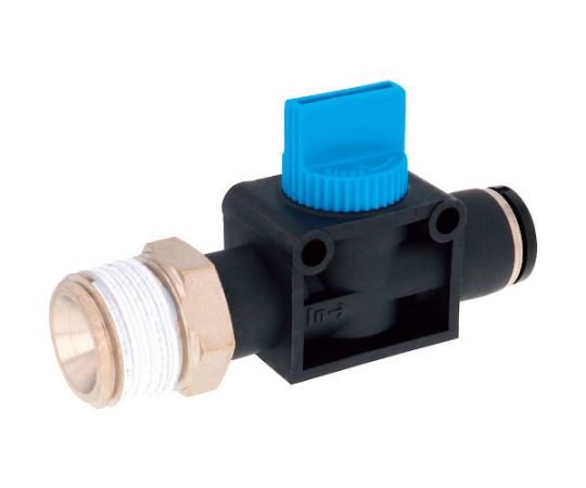 ハンドバルブ　ストレートB2方弁チューブR1/2出力10