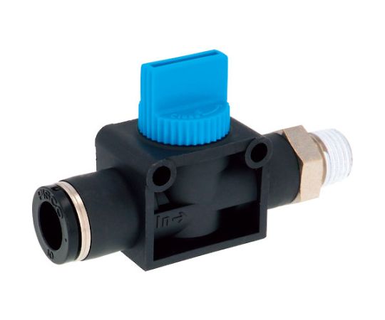 ハンドバルブ　ストレートA2方弁チューブ10出力R1/4