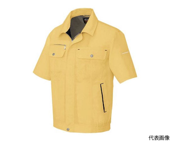 半袖ブルゾン（男女兼用）　イエロー×ブラック　S