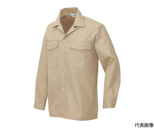 7650長袖シャツ（薄地）（男女兼用）　アイボリー　3L