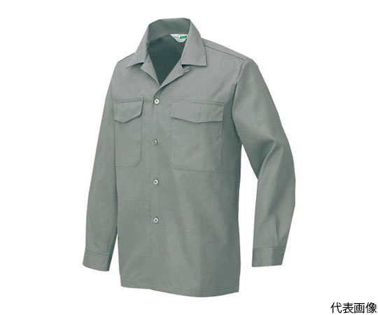 7650長袖シャツ（薄地）（男女兼用）　グレー　6L