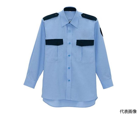 長袖シャツ　ライトサックス　LL