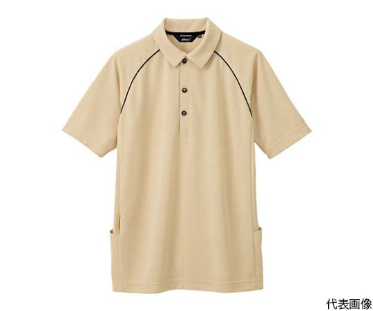 バックサイドポケット付半袖ポロシャツ（男女兼用）　ベージュ　11