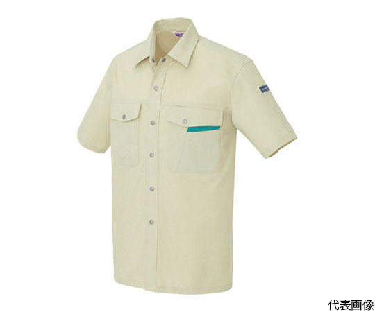 64-4971-95 半袖シャツ 安価 男女兼用 966-005-6L 超安い アースグリーン 6L