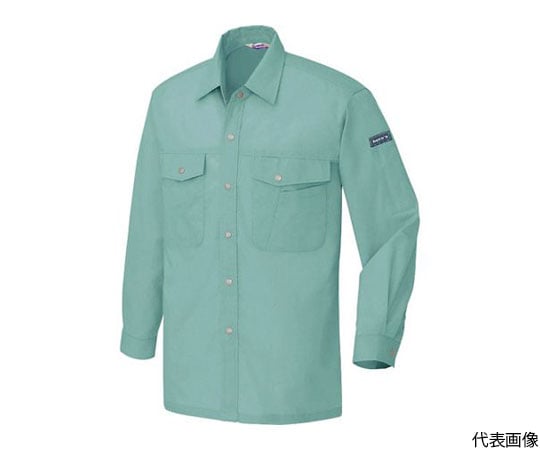 64-4972-52 長袖シャツ 配色なし 薄地 LL 男女兼用 最大55%OFFクーポン 967-027-LL 最先端 ターコイズ