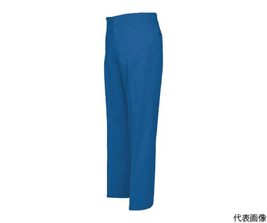 ワークパンツ（ノータック）（男女兼用）　ブルー　120