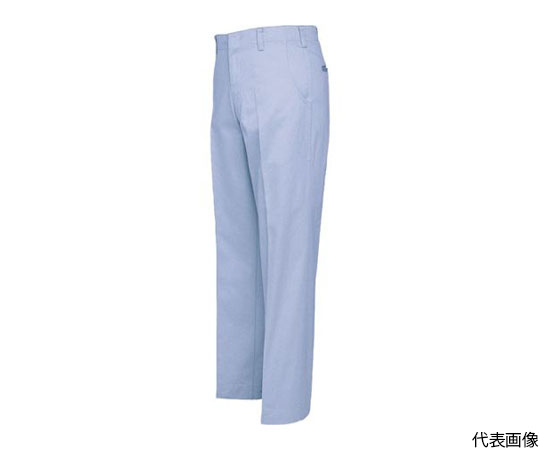 ワークパンツ（ノータック）（男女兼用）　サックス　100