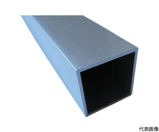 アルミ角パイプ　10X10X1.0　シルバー艶消し　1m