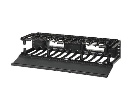 水平ケーブル管理パネル　高密度ヒンジ式　表面フィンガー付き　2U