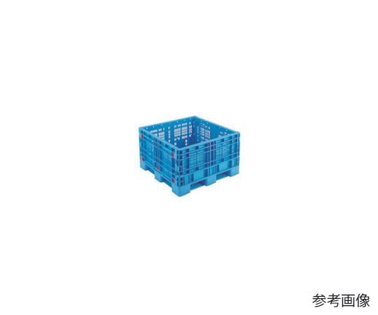 パレットボックスBJB-M・1111X65　折りたたみ　ブルー
