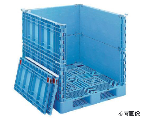 パレットボックスBJ-S・1211x115　2段上下一面扉11　ブルー