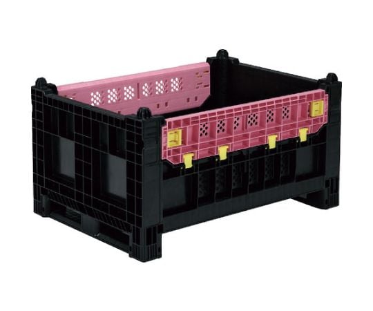 大型部品用通い箱 261400 コンパレッター#600 ブラック/ピンク