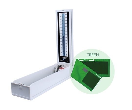 マーキュリーフリー血圧計　イージーリリースバルブ　ナイロンカフ・グリーン