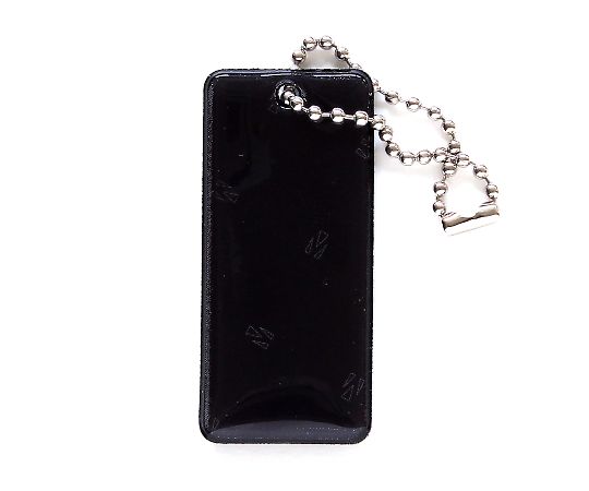 黒い反射キーホルダー プレーンブラック AHW312