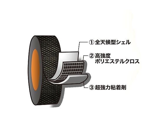 ゴリラテープ　ブラック　強力補修テープ　48mm×0.43mm×11m　NO.1776