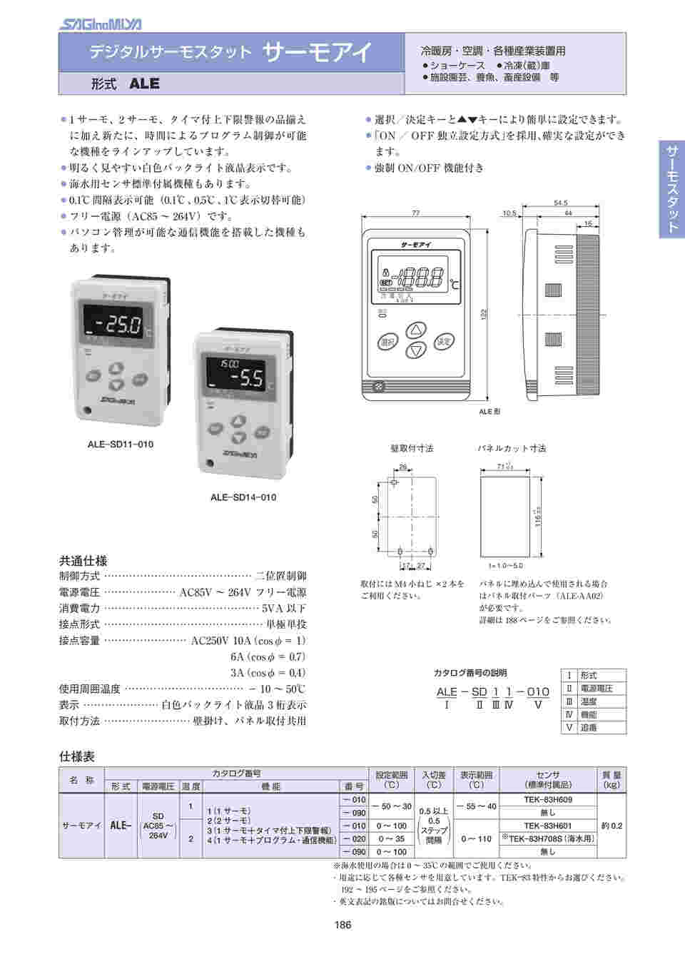 サーモアイ うくっ ALE-SD13-010 (タイマ付上下限警報) レターパック可 サギノミヤ デジタルサーモスタット