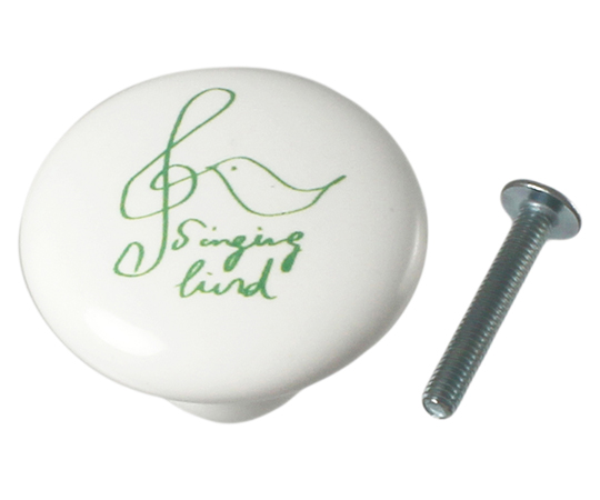 陶器ツマミ　38mm　バード