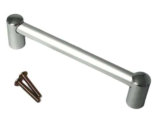 アルミパイプ取手丸座　120mm　シルバー