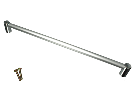 アルミパイプ取手丸座　300mm　シルバー