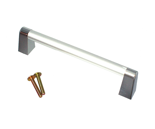 アルミパイプ取手角座　120mm　シルバー