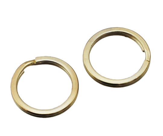 鉄平押しキーリング 16mm ゴールド 2個入